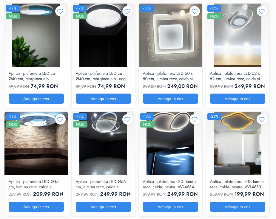 aplice plafoniere LED