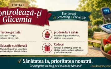„Controlează-ți Glicemia” – Ediția a II-a! Ieșenii sunt așteptați pe Esplanada Nicolina pentru testări gratuite și sfaturi de sănătate