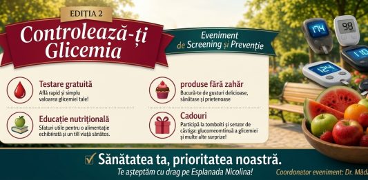 „Controlează-ți Glicemia” – Ediția a II-a! Ieșenii sunt așteptați pe Esplanada Nicolina pentru testări gratuite și sfaturi de sănătate
